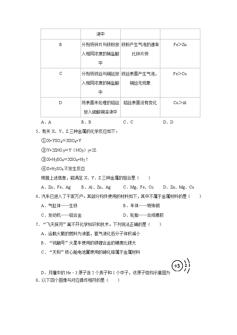 （培优篇）2022-2023学年下学期初中化学鲁教新版九年级同步分层作业9.2金属的化学性质第2页