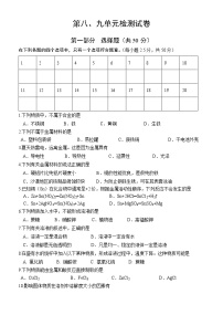 人教版 九年级下  第八、九单元检测 无答案