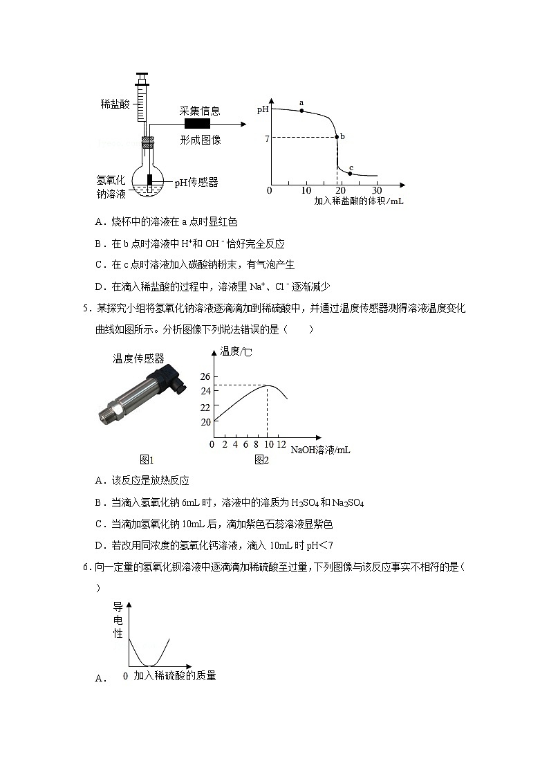（培优篇）2022-2023学年下学期初中化学人教版九年级同步分层作业10.2酸和碱的中和反应02
