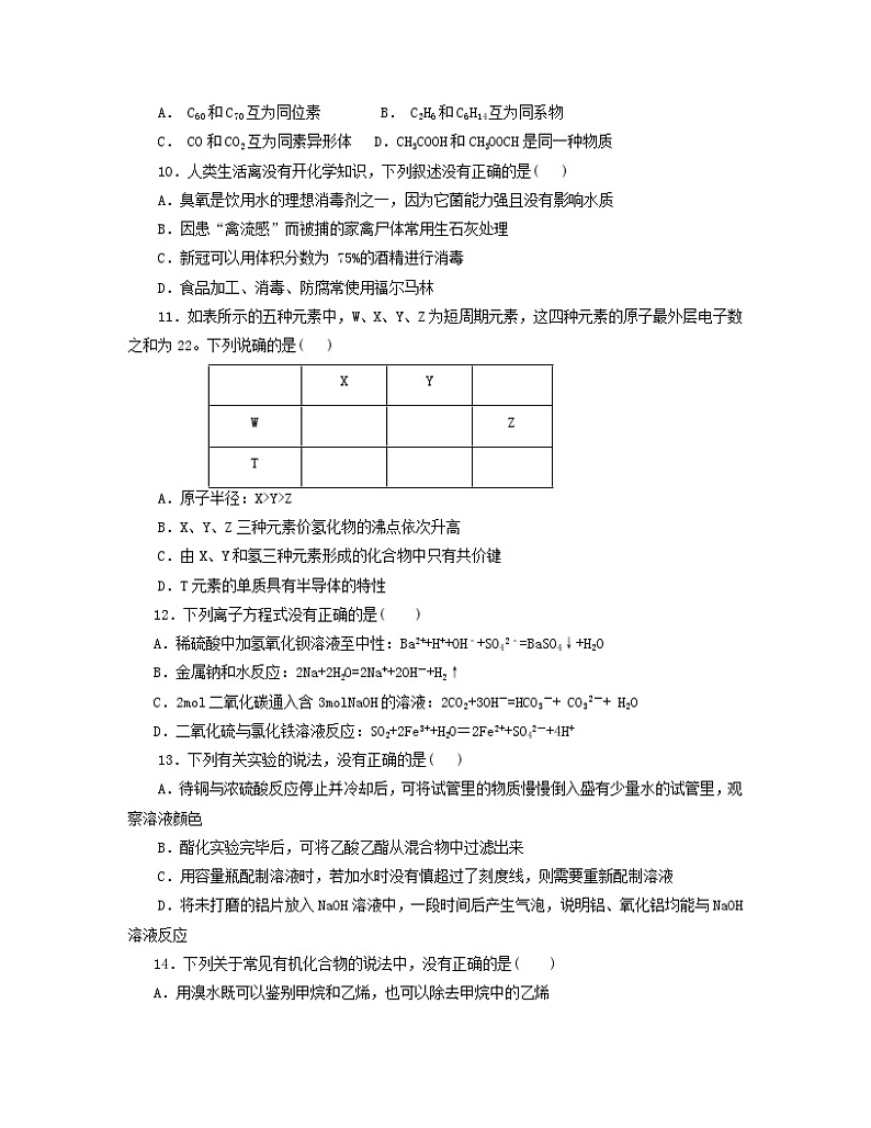 2022-2023学年浙江省杭州市中考化学专项突破仿真模拟试卷（一模二模）含解析02