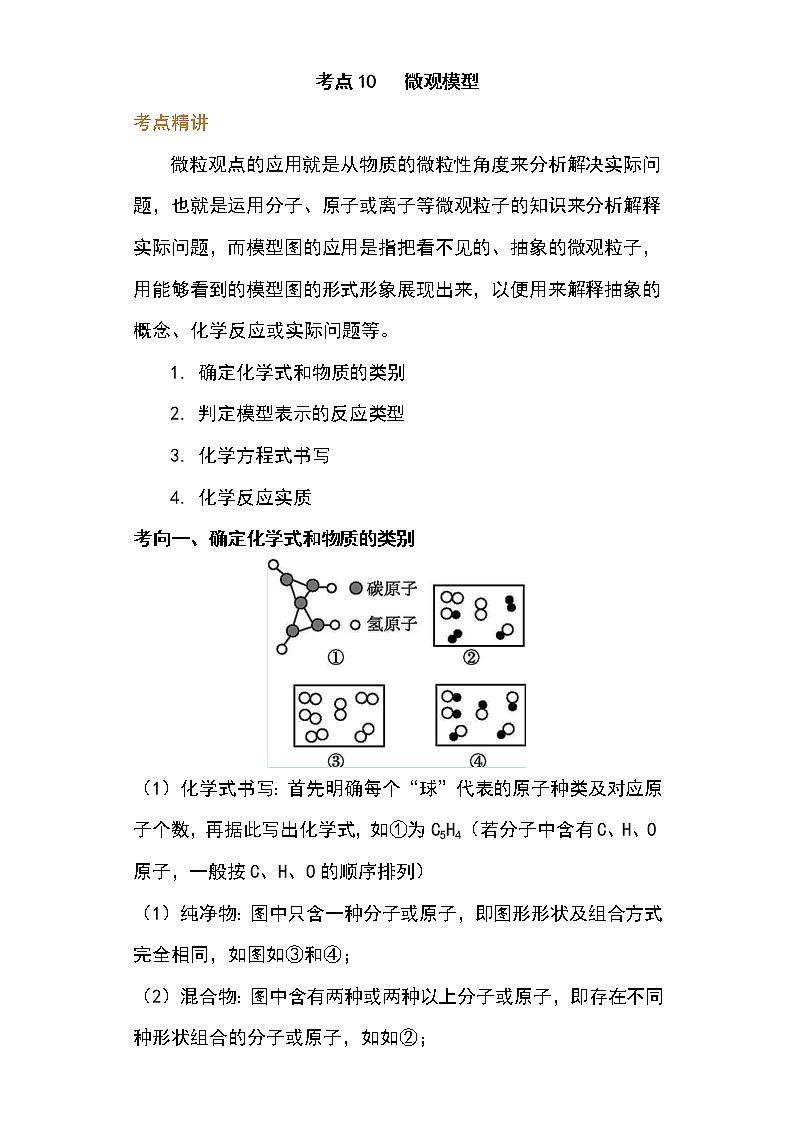 备战2023年新中考二轮化学专题导练 考点10 微观模型（解析版）第1页