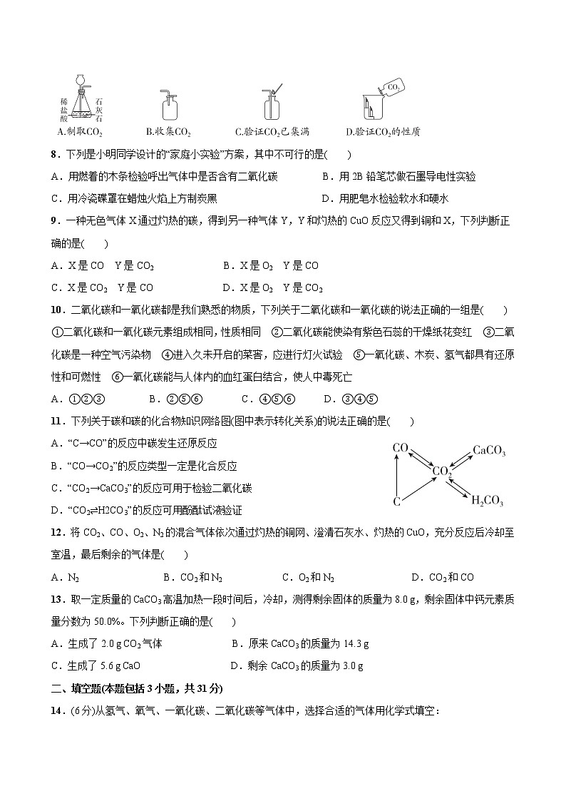 第六单元培优检测卷—2022-2023学年九年级化学上册 （人教版）(无答案)02