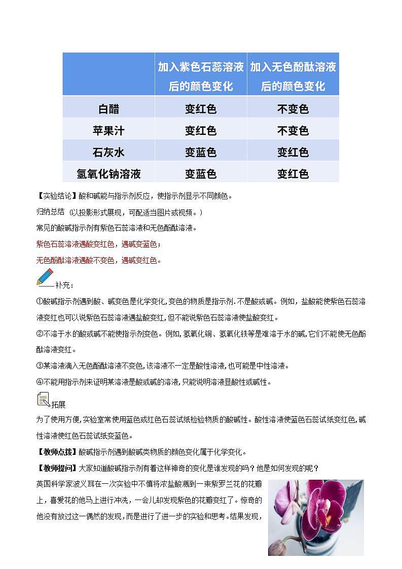 人教版化学九年级下册 10.1常见的酸和碱（第1课时） 课件+教案03