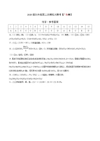 初中化学中考复习 （广东卷） 2020年九年级化学第二次模拟大联考（参考答案）