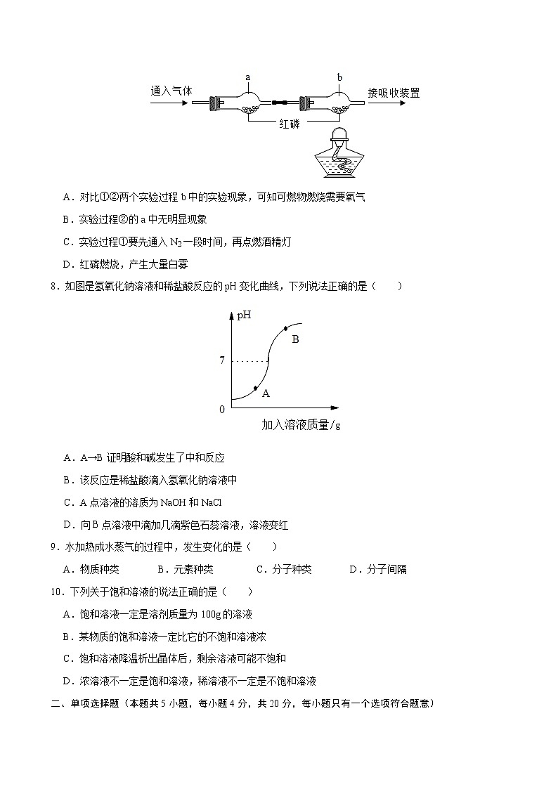 初中化学中考复习 （山东济南卷） 2020年九年级化学第二次模拟大联考（A4考试版）03