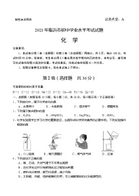 初中化学中考复习 2021年山东省临沂市中考化学真题（word版含答案）