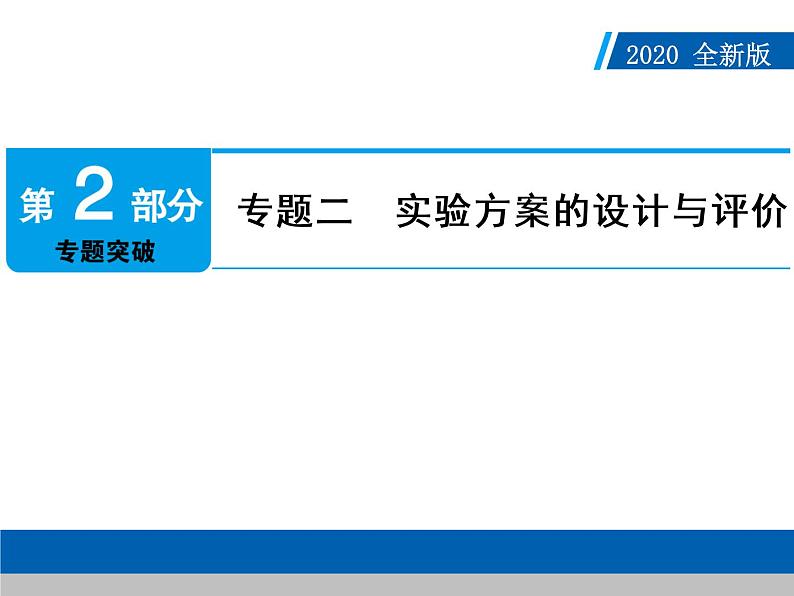 初中化学中考复习 2020年人教版中考化学专题复习课件：专题2　实验方案的设计与评价第1页