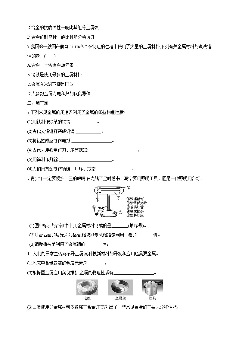鲁教版化学九年级下册 9.1常见的金属材料（课件+教学设计+一课一练+素材）02