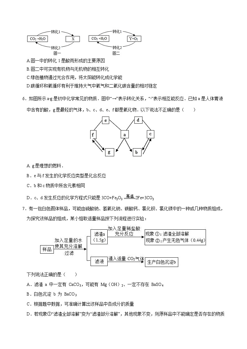 初中化学中考复习 化学-2021年湖北省武汉市中考化学考前押题密卷（A4考试版）第3页