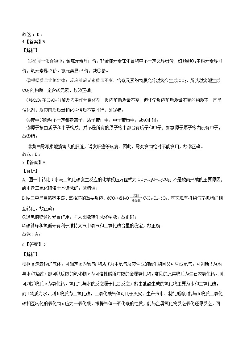 初中化学中考复习 化学-2021年湖北省武汉市中考化学考前押题密卷（全解全析）第2页