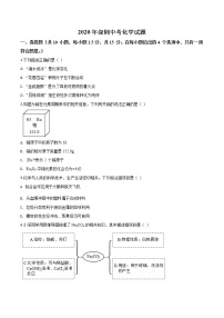 初中化学中考复习 精品解析：广东省深圳市2020年中考化学试题（原卷版）