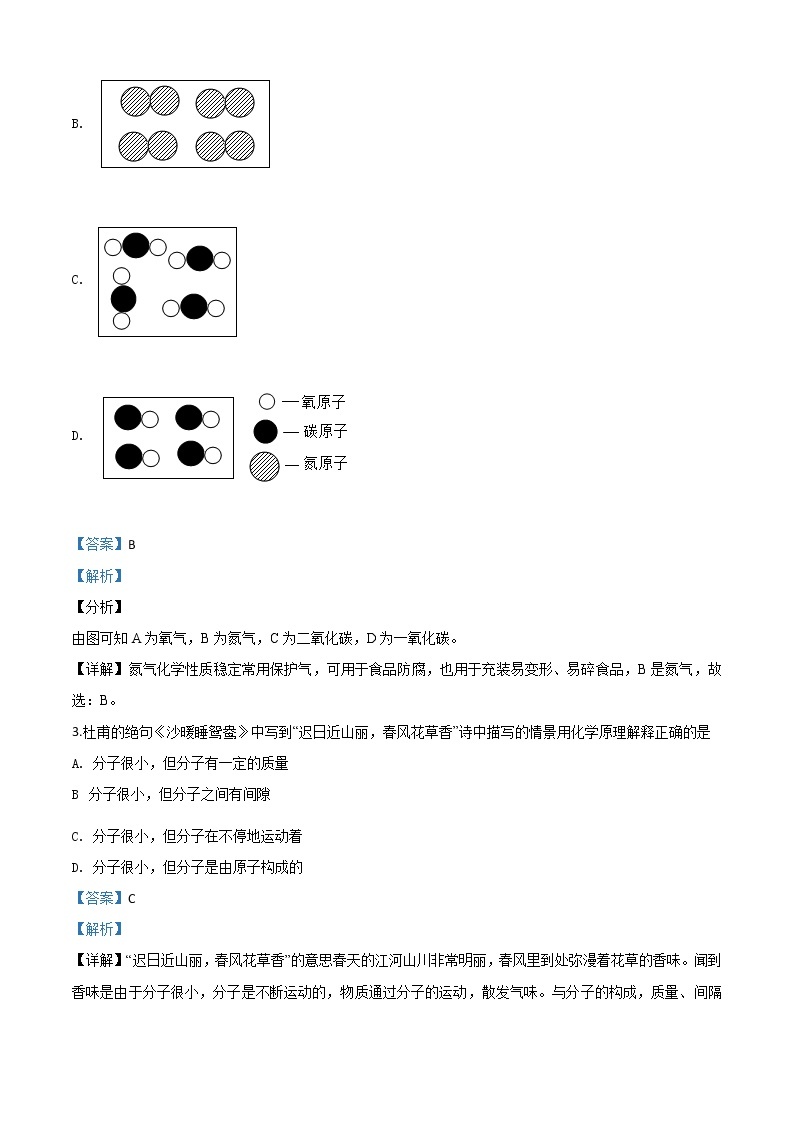 初中化学中考复习 精品解析：四川省凉山州2020年中考化学试题（解析版）02