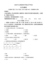 初中化学中考复习 精品解析：云南省2020年中考化学试题（原卷版）