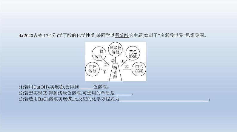 初中化学中考复习 5专题五　常见的酸和碱 课件 2021年中考化学（全国）一轮复习07