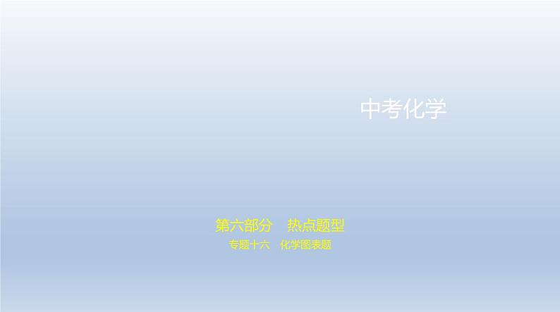 初中化学中考复习 16专题十六　化学图表题 课件 2021年中考化学（全国）一轮复习01