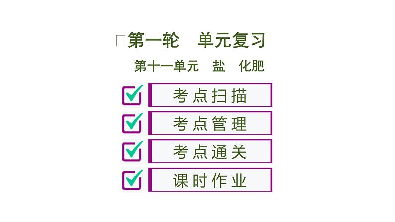 初中化学中考复习 第11单元　盐　化肥课件PPT01