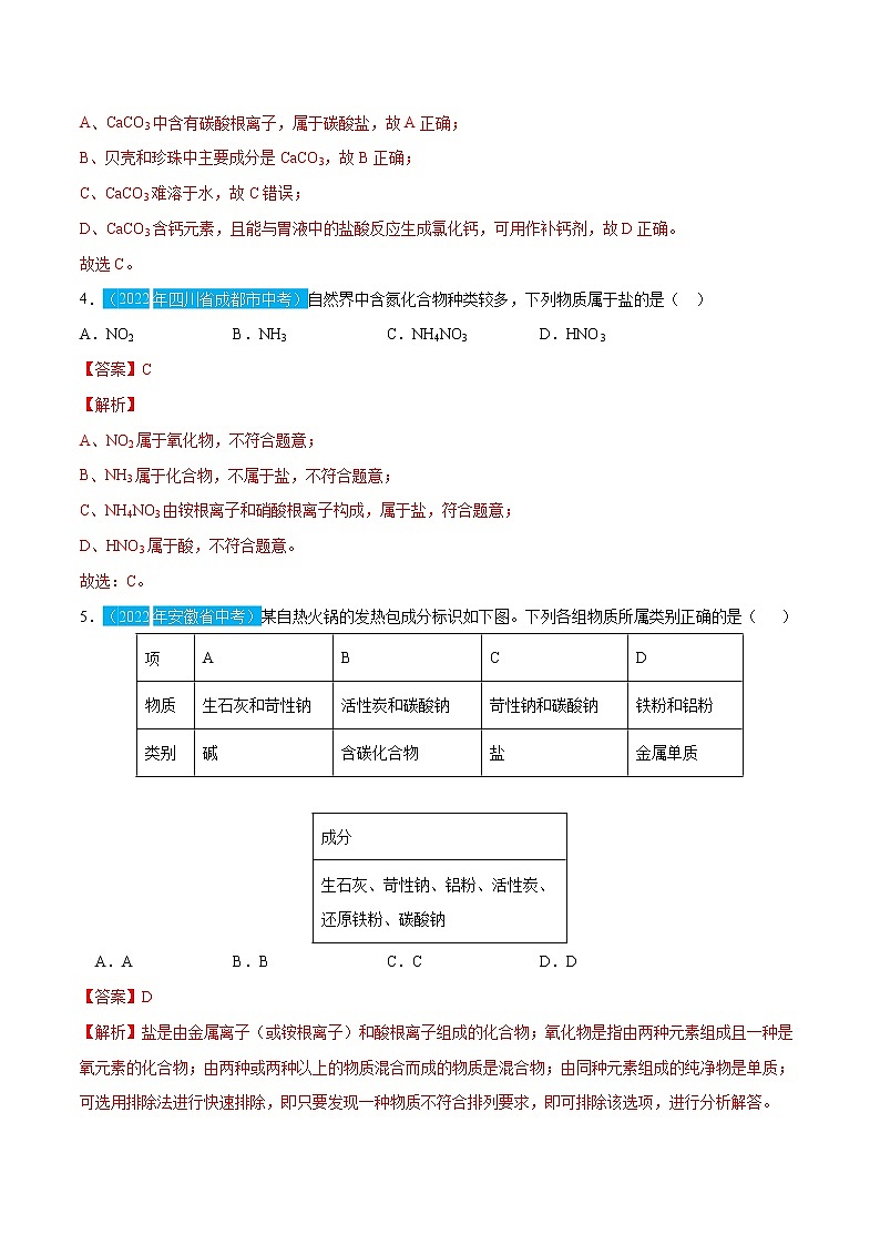 11.1.1  常见的盐-九年级化学下册精讲精练（人教版）03