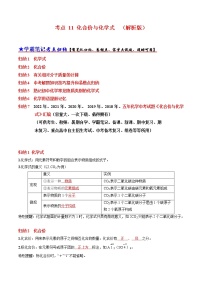 初中化学中考复习 考点 11 化合价与化学式 （解析版）