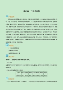 初中化学中考复习 考点28  生铁的冶炼-备战2022年中考化学一轮复习考点帮（原卷版）