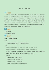 初中化学中考复习 考点37  常见的盐-备战2022年中考化学一轮复习考点帮（解析版）