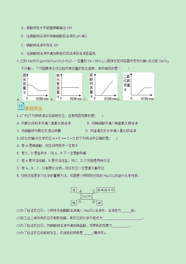 初中化学中考复习 考点38  盐的化学性质-备战2022年中考化学一轮复习考点帮（原卷版）03