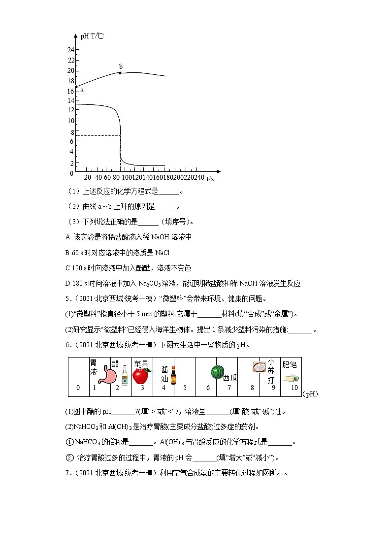 2020-2022年北京市西城区中考化学一模试题汇编-填空题02