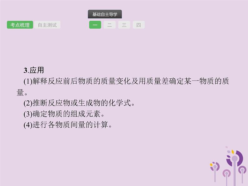 初中化学中考复习 中考化学总复习优化设计第一板块基础知识过关第五单元化学方程式课件第3页