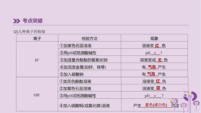 初中化学中考复习 中考化学总复习第一篇基础过关篇专项12物质的检验与鉴别分离与提纯课件第5页