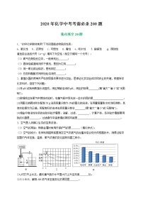 初中化学中考复习 专练03 重点填空20题-2020年中考化学考前满分必杀200题（尖子生专用）（原卷版）