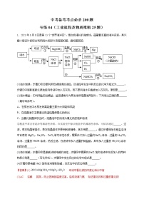 初中化学中考复习 专练04（工业流程及物质推断25题）-2022年中考化学备考考点必杀200题（解析版）