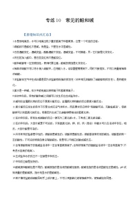 初中化学中考复习 专练10  常见的酸和碱 -2020年中考化学总复习易错必杀题（教师版）