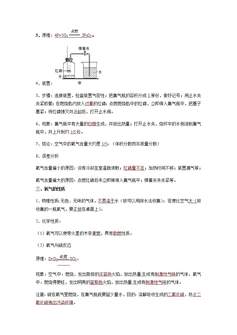 专题02 空气和氧气- 决胜2023年中考化学一轮地毯式复习（全国通用）02