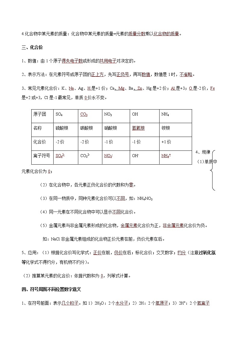 专题04 化学式与化学用语- 决胜2023年中考化学一轮地毯式复习（全国通用）02