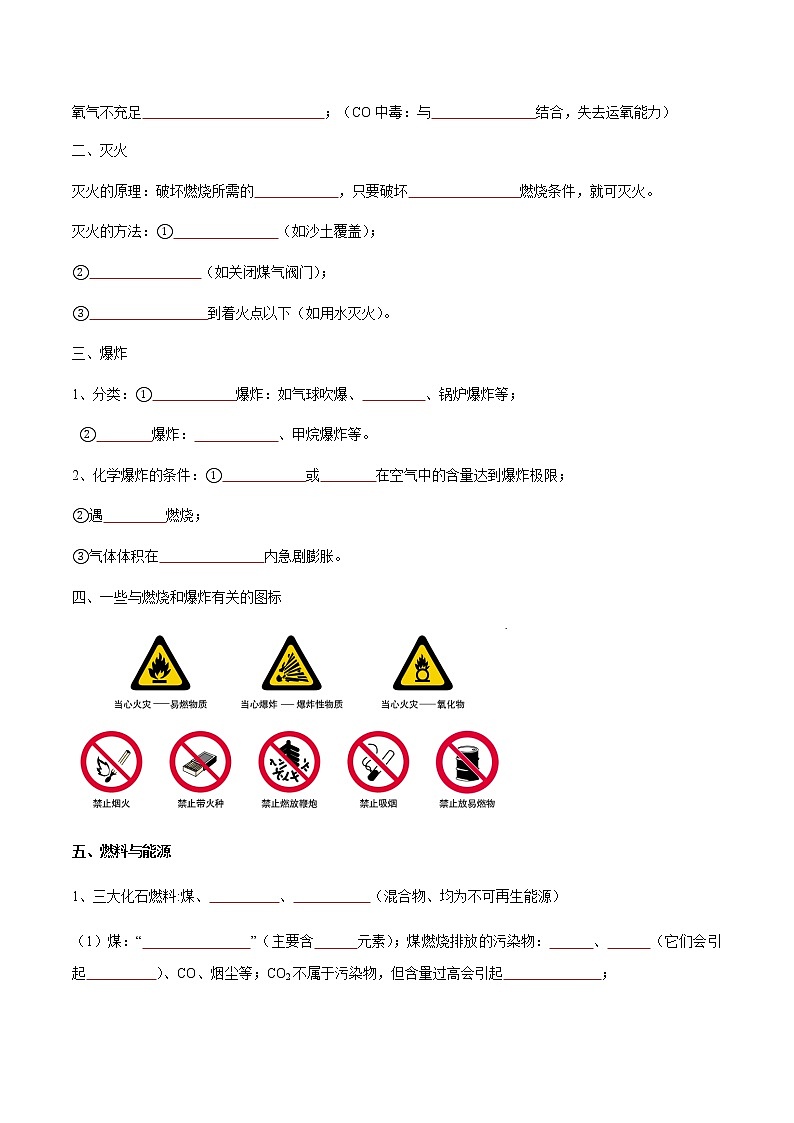专题07 燃料及其利用- 决胜2023年中考化学一轮地毯式复习（全国通用）（原卷版）第2页