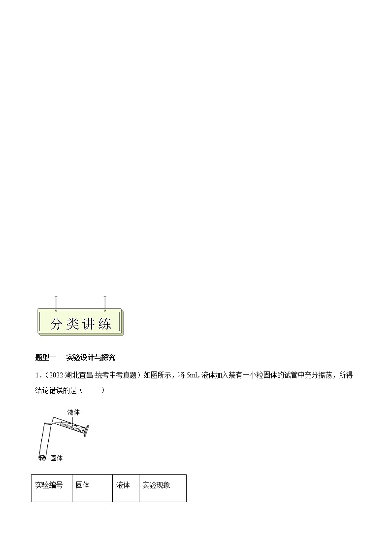 专题18 实验与探究- 决胜2023年中考化学一轮地毯式复习（全国通用）（原卷版）第3页