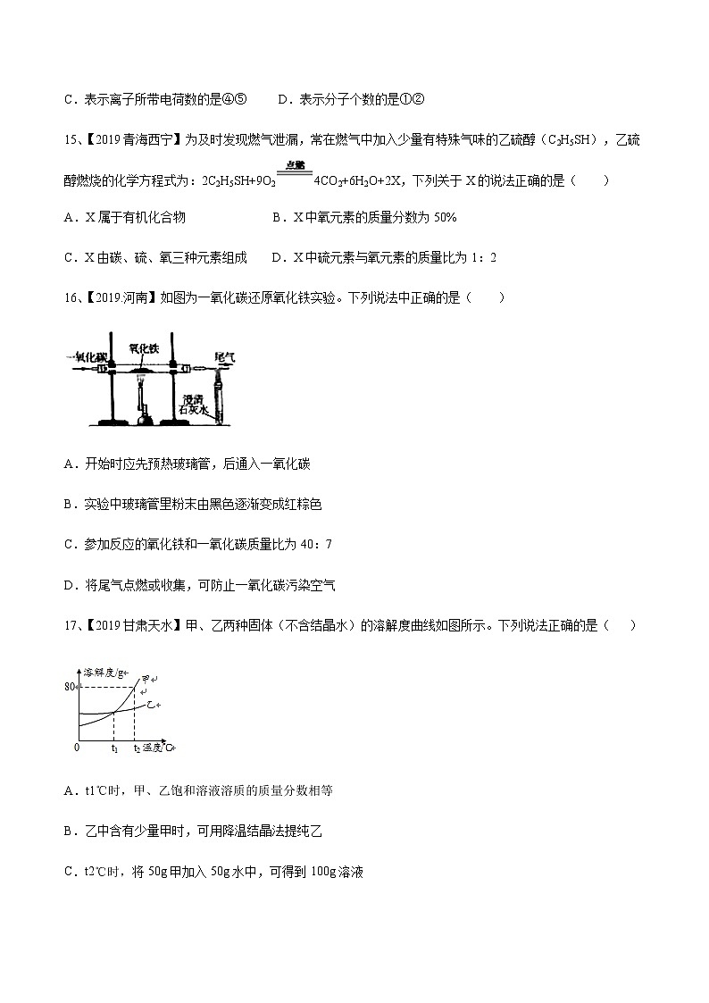 初中化学中考复习 全真模拟试卷（二）（原卷版）03