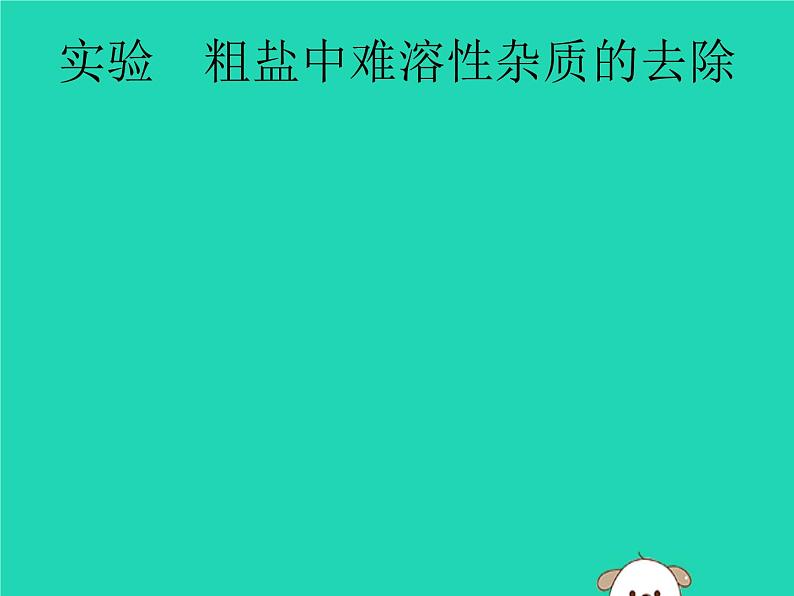 初中化学中考复习 课标通用中考化学总复习实验粗盐中难溶性杂质的去除课件01