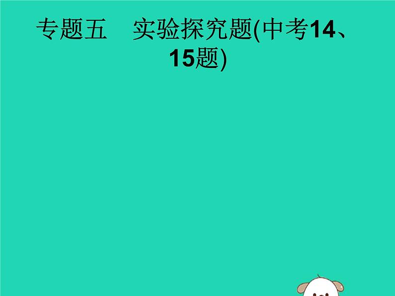 初中化学中考复习 课标通用中考化学总复习专题5实验探究题中考课件PPT01