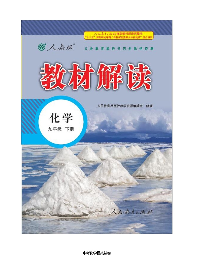 人教版化学九年级下  中考化学模拟试卷7第2页