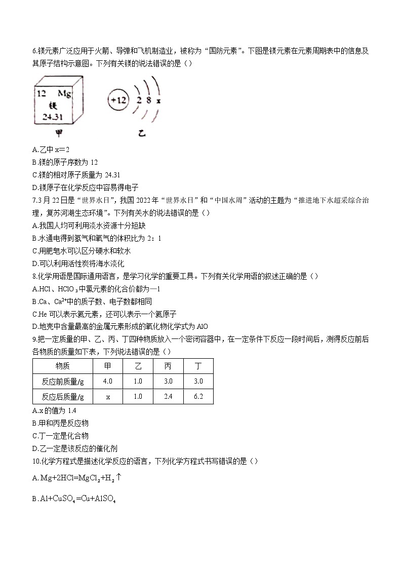 河北省邯郸市峰峰矿区2022-2023学年九年级上学期期末化学试题(含答案)第2页