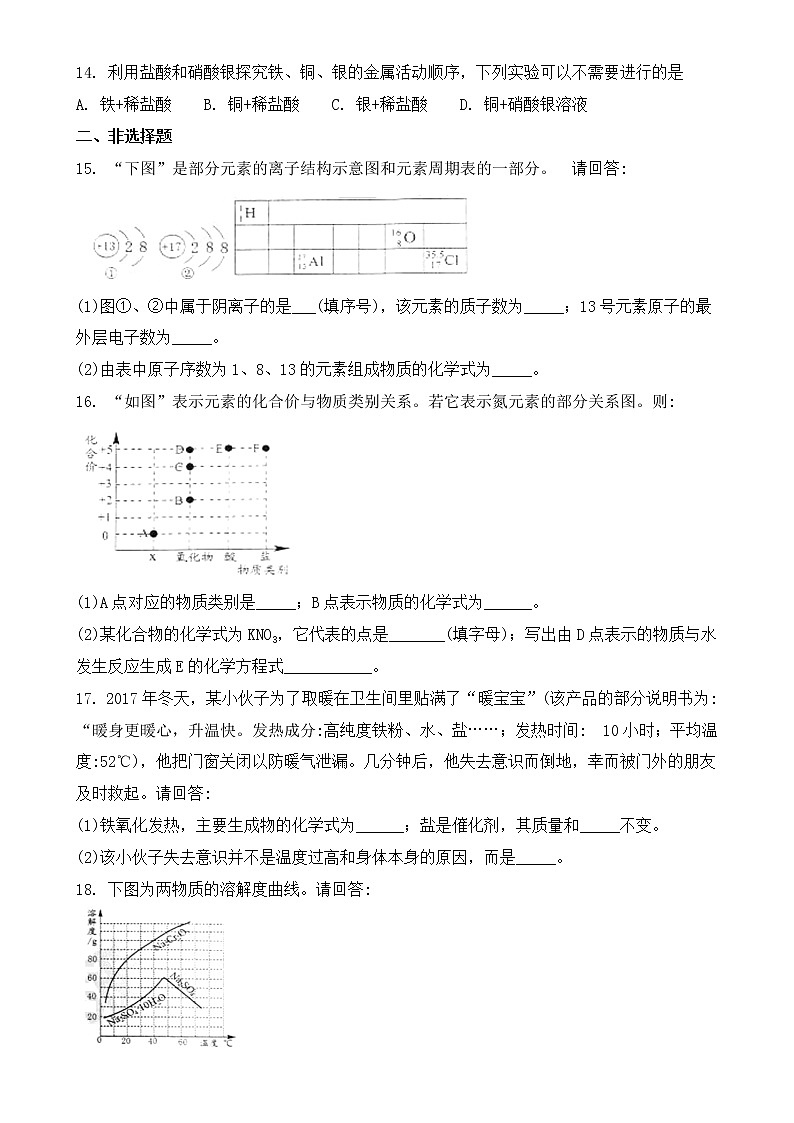 广东省2018年中考化学试卷【含答案】第3页