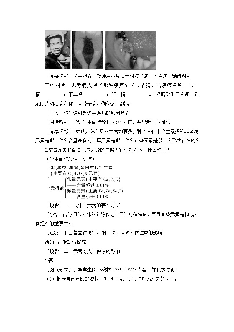第1课时 人体内的元素第3页