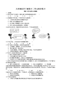 人教版九年级下册课题2 化学元素与人体健康复习练习题