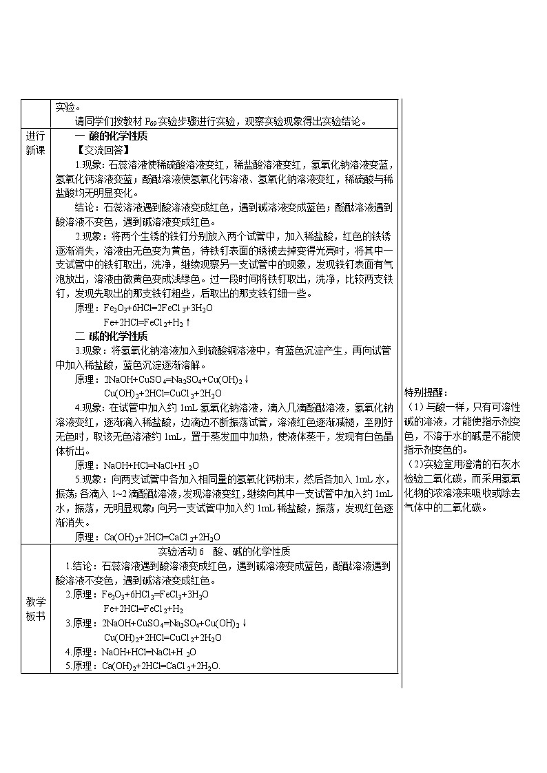 第十单元 酸和碱 实验活动六 酸、碱的化学性质 课件+教案+导学案+素材02