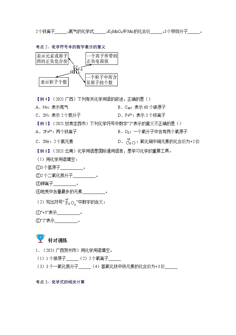 专题03  化学式与化合价【考点精讲】—【中考高分导航】备战2023年中考化学考点总复习（全国通用）（原卷版）第3页