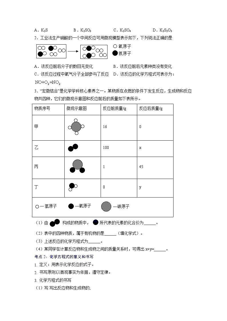 专题06  质量守恒定律 化学方程式【考点精讲】—【中考高分导航】备战2023年中考化学考点总复习（全国通用）（原卷版）第3页