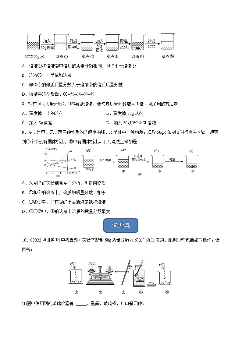 9.3 溶液的浓度（课时练）-九年级化学下册同步教学课件+课时练（人教版）（原卷版）第2页
