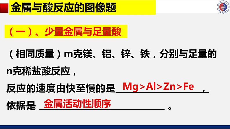 8.2 金属的化学性质4与酸反应图像题课件第3页