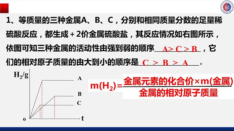 8.2 金属的化学性质4与酸反应图像题课件第8页