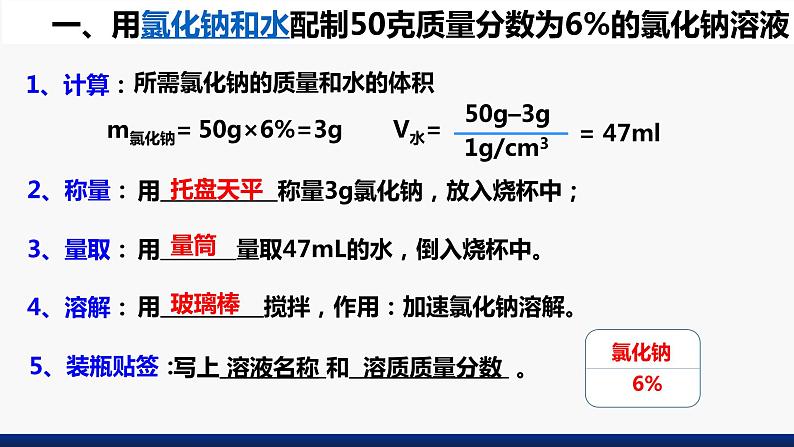 9.3 溶液的浓度 第2课时课件第2页